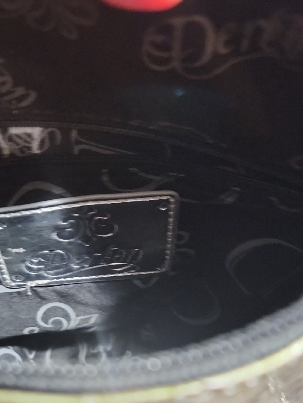 Dereon Metallic Black Logo Shoulder Bag - Picture 5 of 6